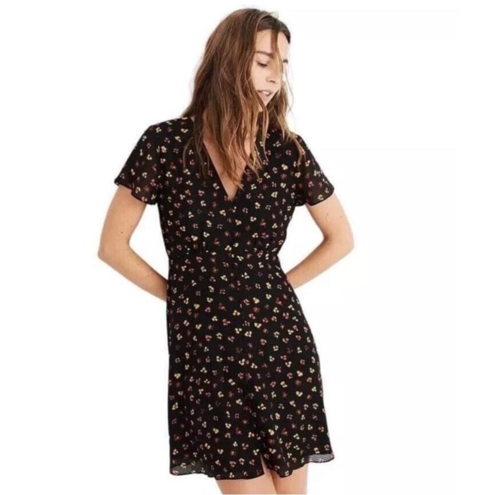 Floral Black Dress - Madewell size 4